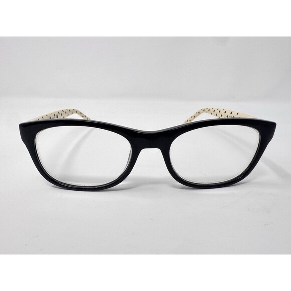 Kate Spade Tattie BY20 Eyeglass Frames Only 51-17-135 Black Cream Polka Dot Case main image 5